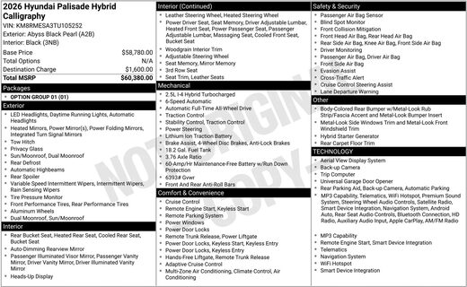 2026 Hyundai Palisade Hybrid