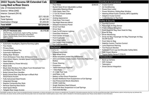 2022 Toyota Tacoma 2WD